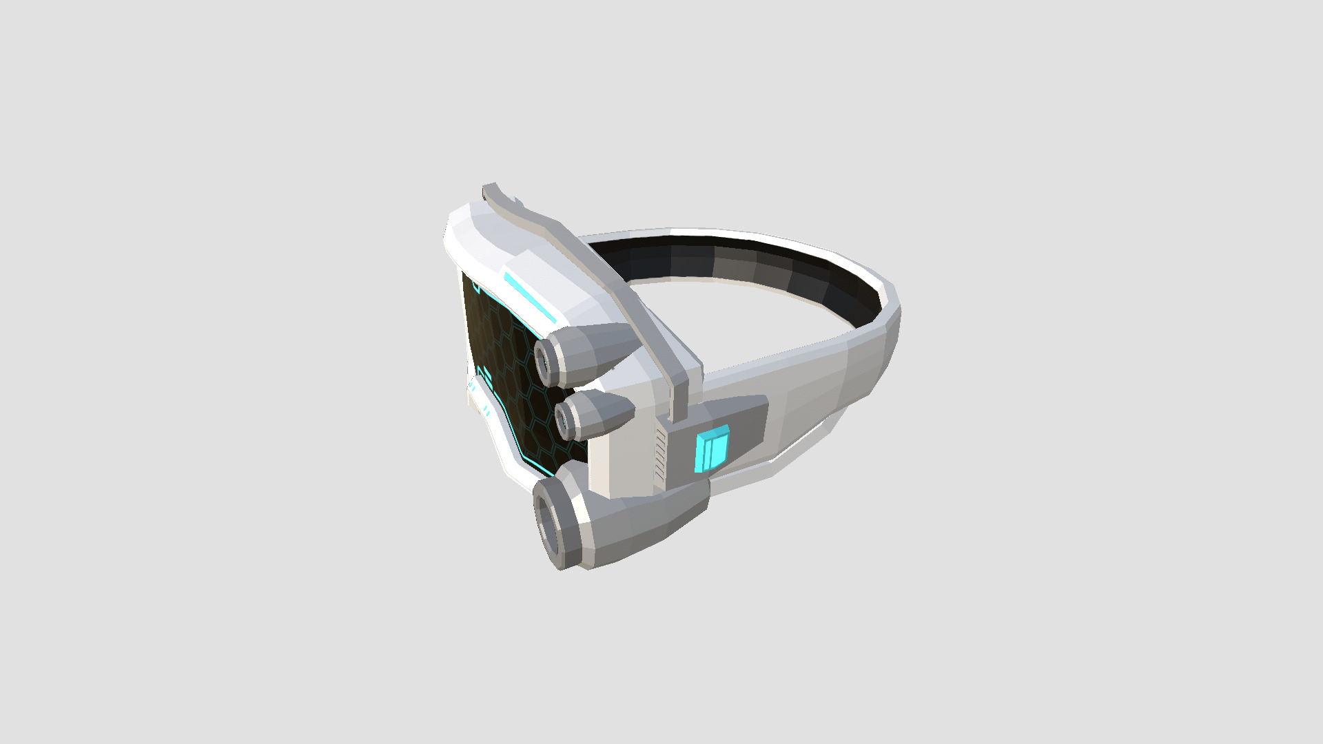 SciFi Glasses Low Poly A05 - Character Design Low-poly 3D model_2