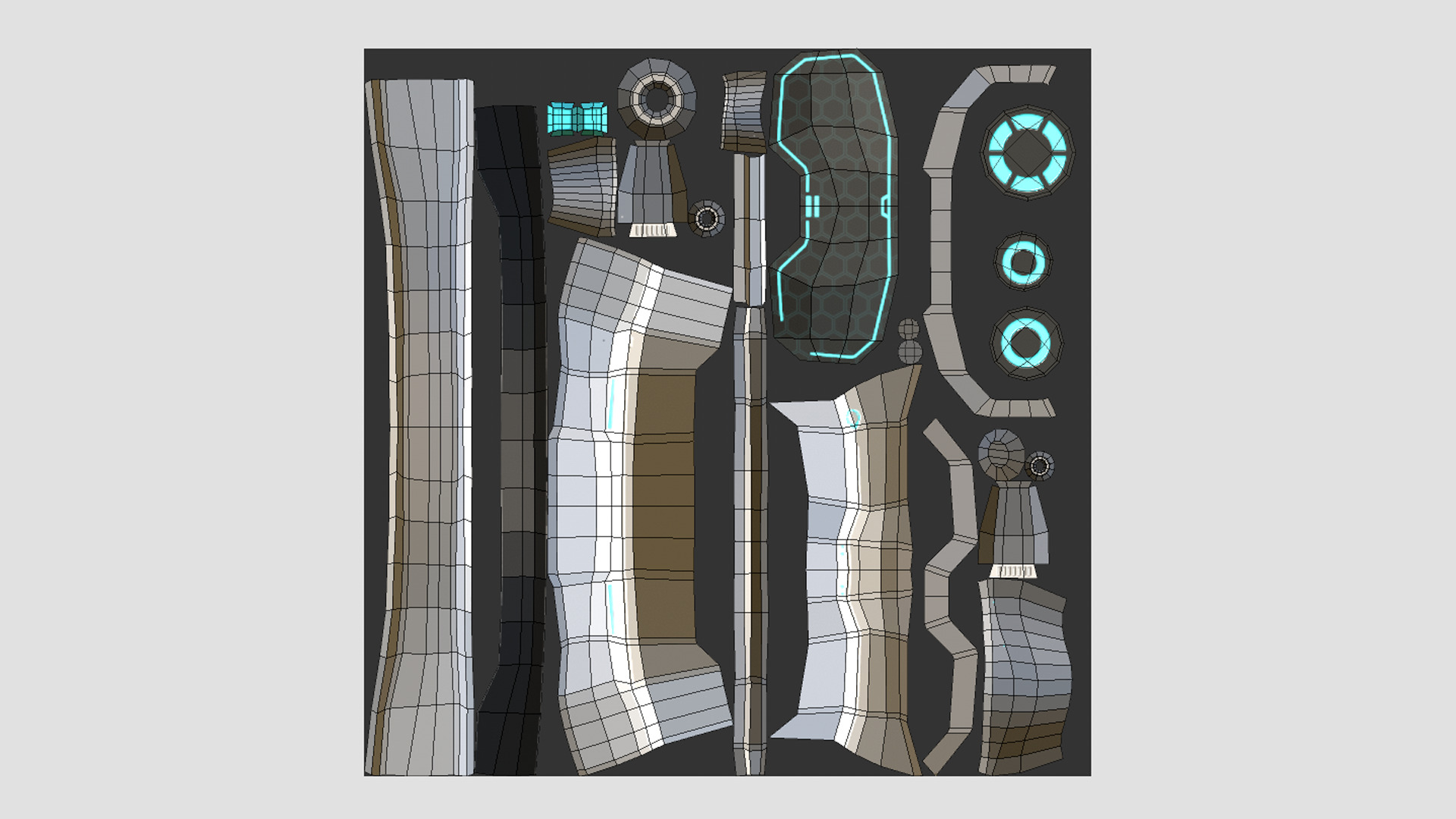 SciFi Glasses Low Poly A05 - Character Design Low-poly 3D model_5