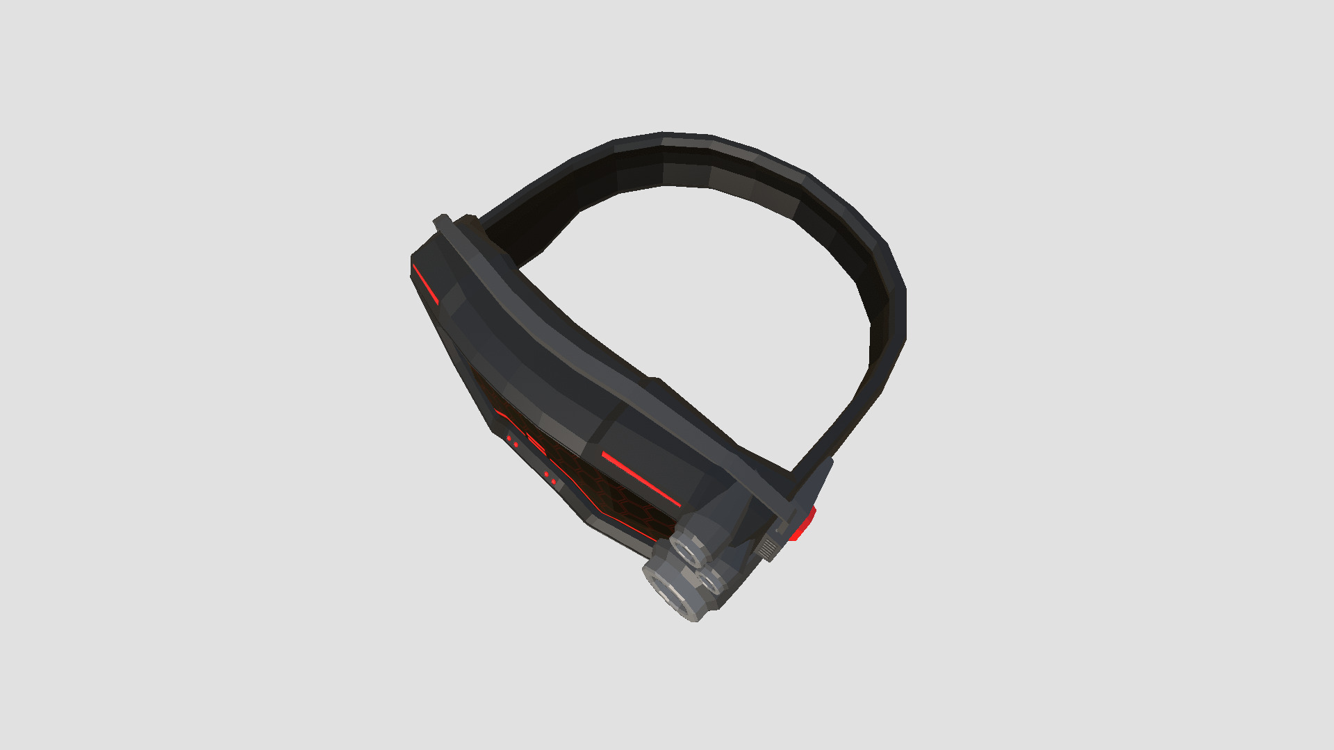 SciFi Glasses Low Poly A04 - Character Design Low-poly 3D model_3