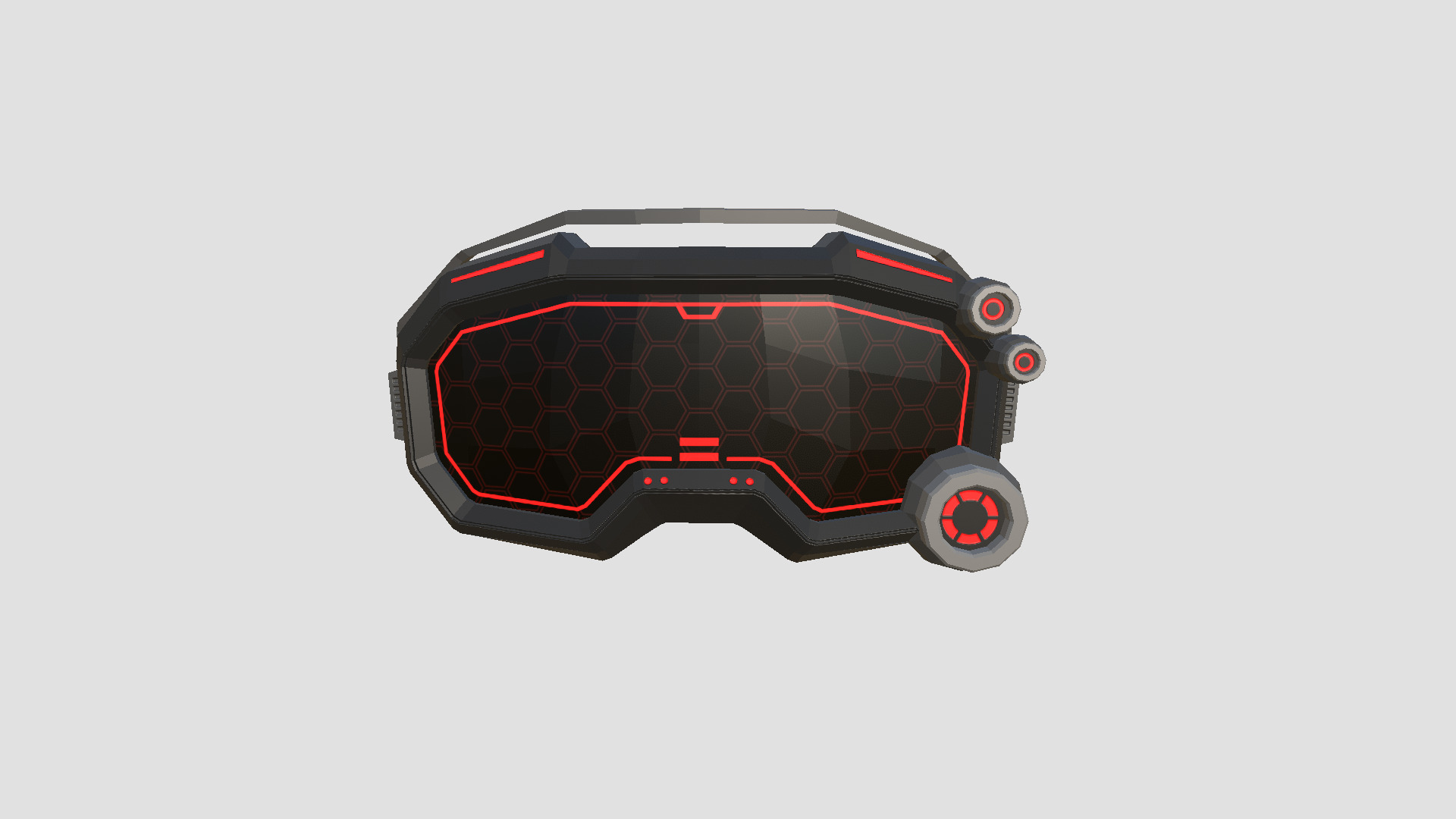 SciFi Glasses Low Poly A04 - Character Design Low-poly 3D model_1