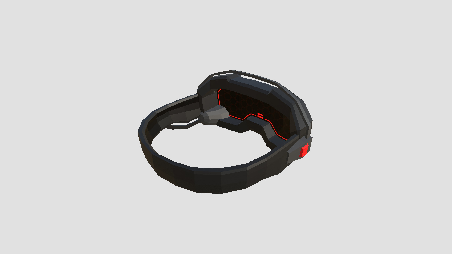 SciFi Glasses Low Poly A04 - Character Design Low-poly 3D model_4