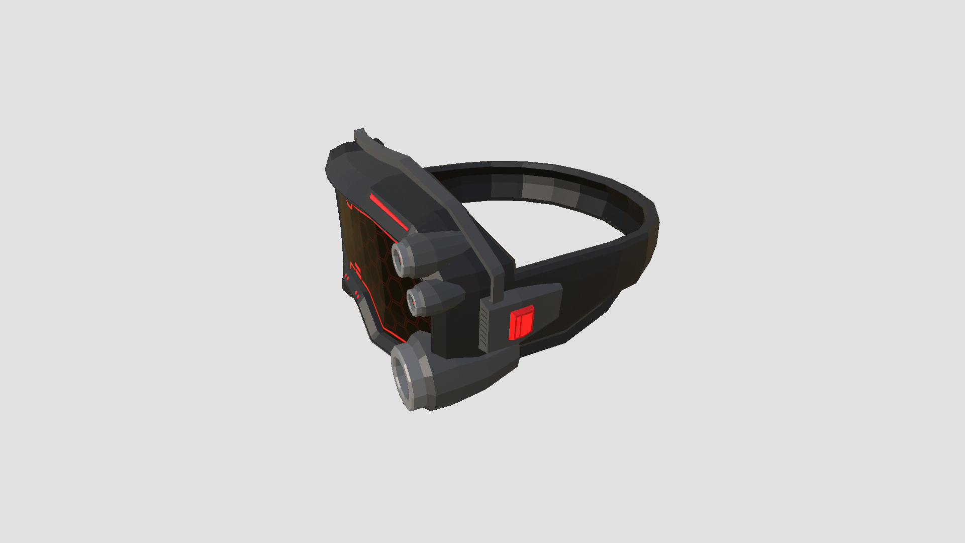 SciFi Glasses Low Poly A04 - Character Design Low-poly 3D model_2