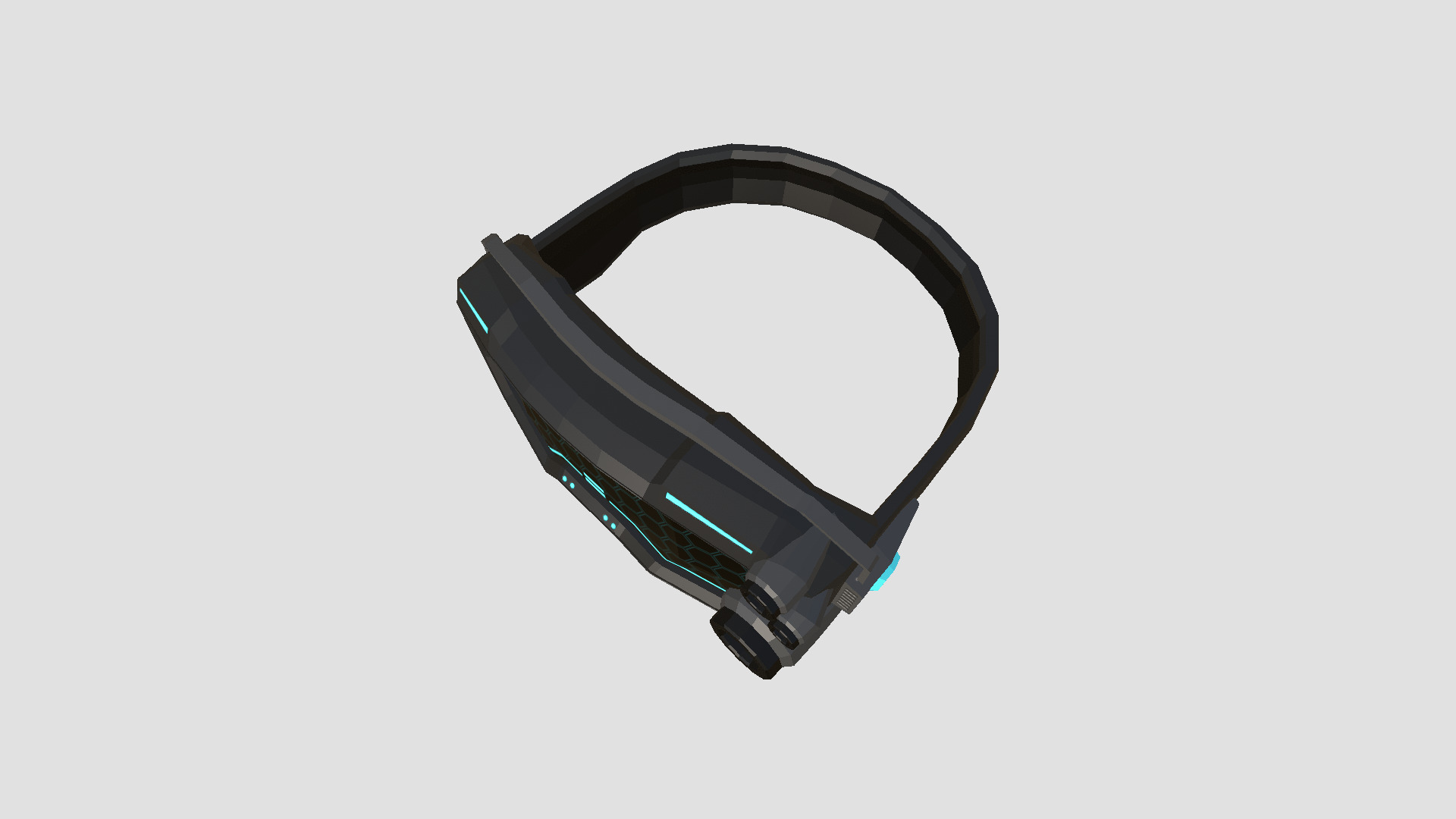 SciFi Glasses Low Poly A03 - Character Design Low-poly 3D model_3