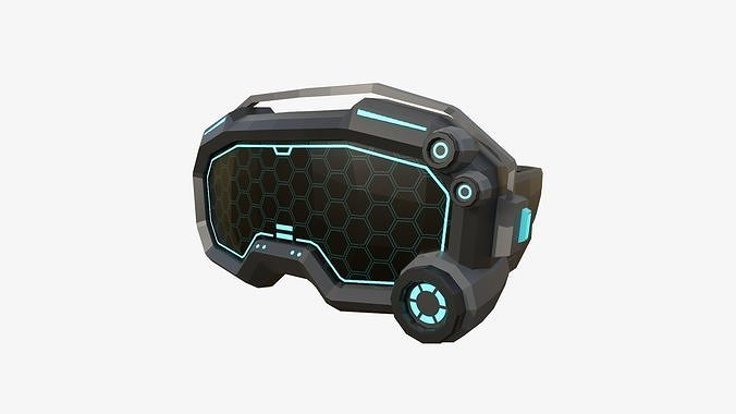 SciFi Glasses Low Poly A03 - Character Design Low-poly 3D model