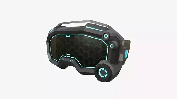 SciFi Glasses Low Poly A03 - Character Design Low-poly 3D model