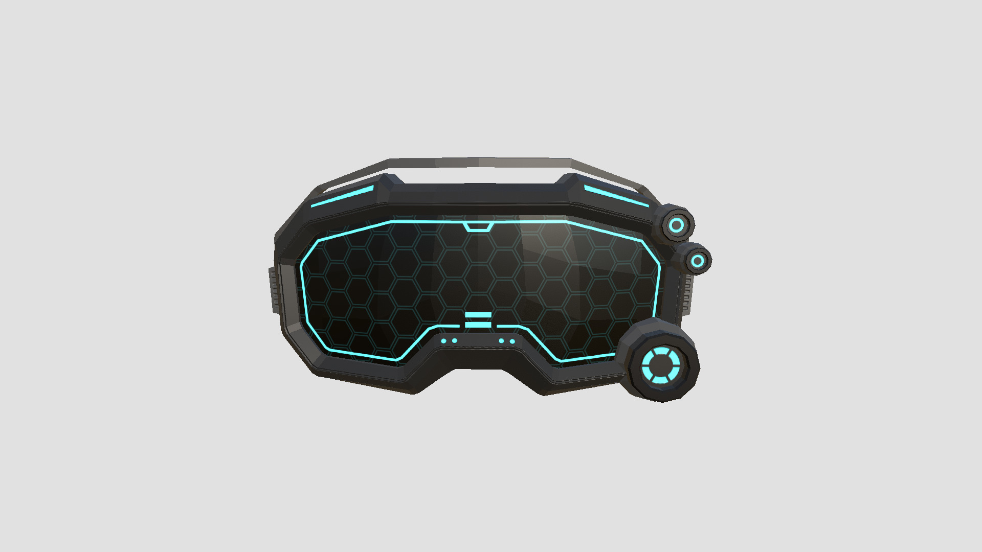 SciFi Glasses Low Poly A03 - Character Design Low-poly 3D model_1