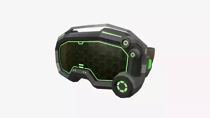 SciFi Glasses Low Poly A02 - Character Design Low-poly 3D model