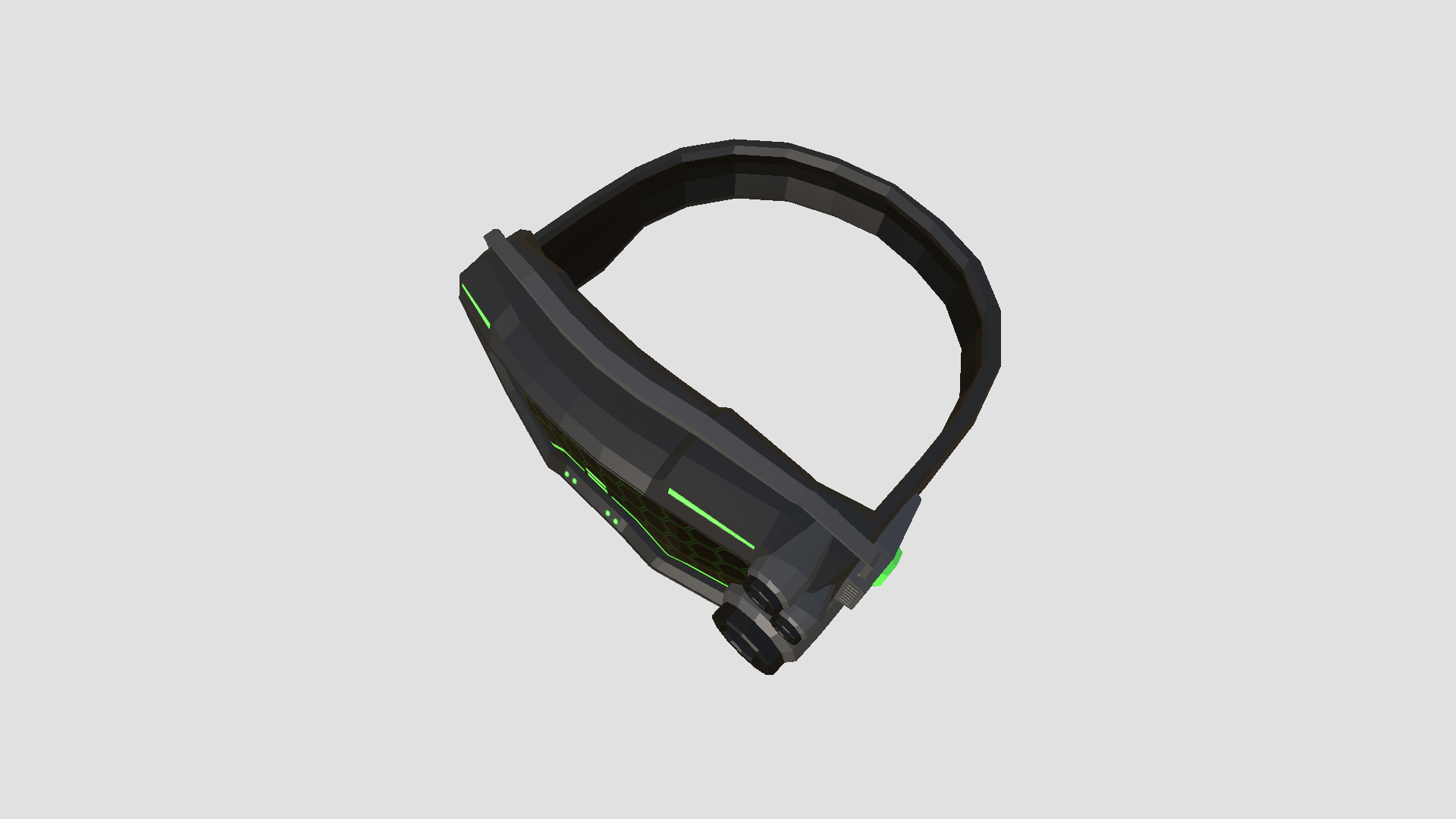 SciFi Glasses Low Poly A02 - Character Design Low-poly 3D model_3