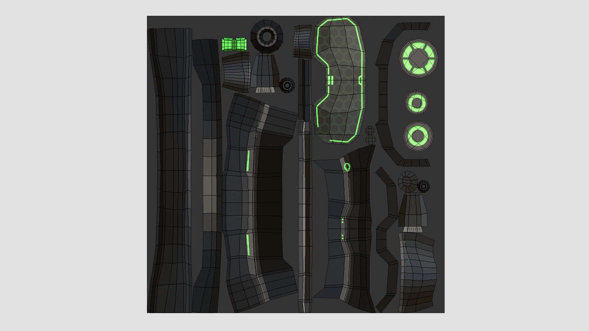 SciFi Glasses Low Poly A02 - Character Design Low-poly 3D model_5