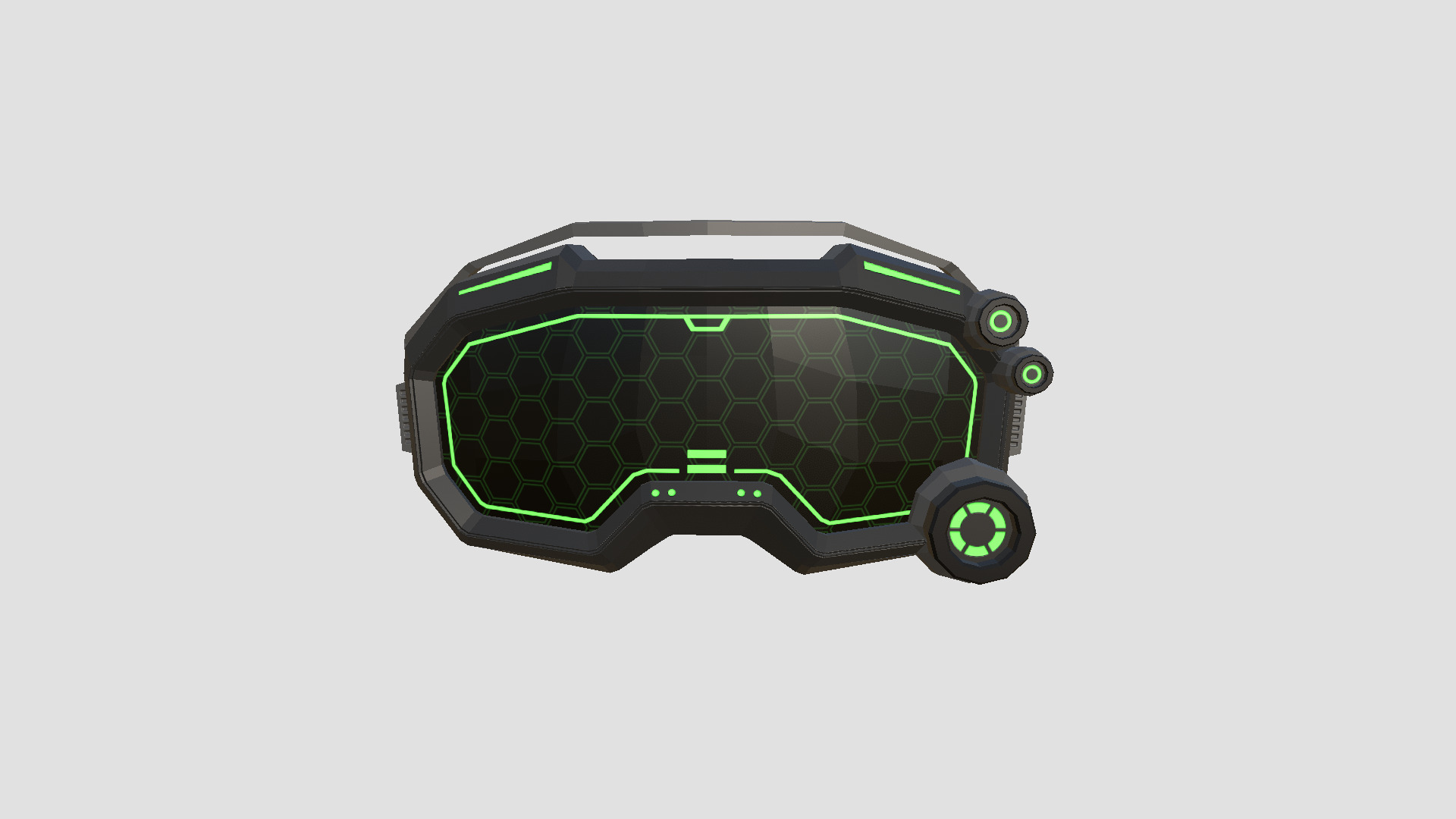 SciFi Glasses Low Poly A02 - Character Design Low-poly 3D model_1