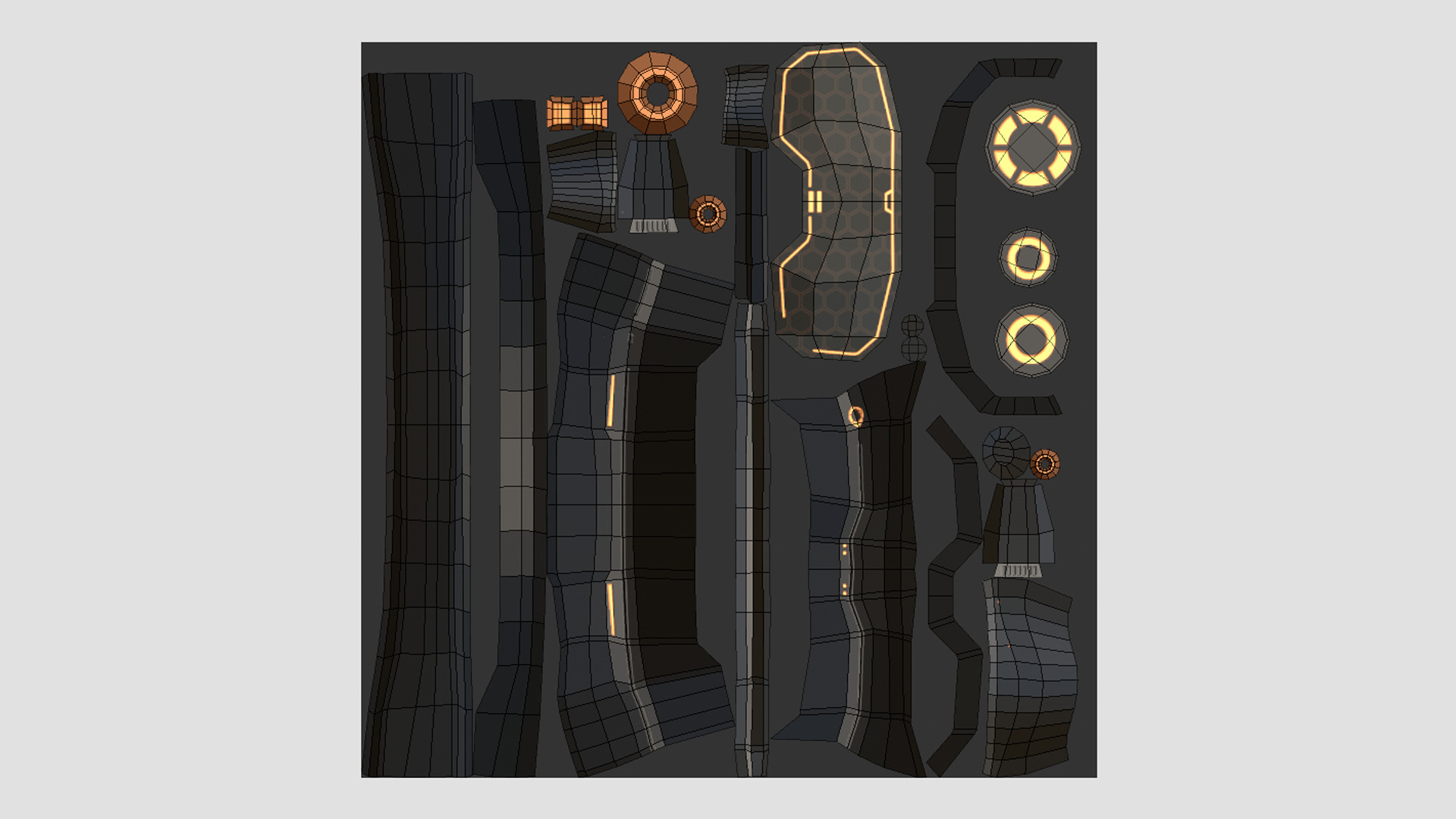 SciFi Glasses Low Poly A01 - Character Design Low-poly 3D model_5