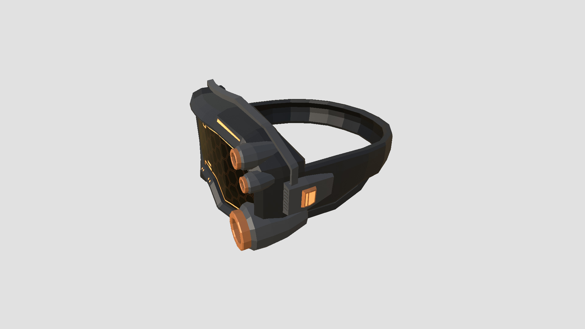 SciFi Glasses Low Poly A01 - Character Design Low-poly 3D model_2