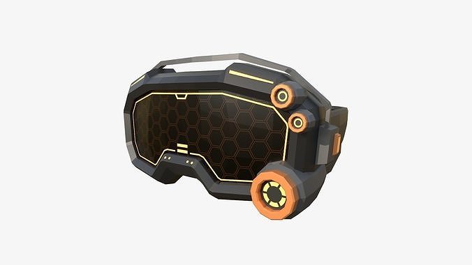 SciFi Glasses Low Poly A01 - Character Design Low-poly 3D model