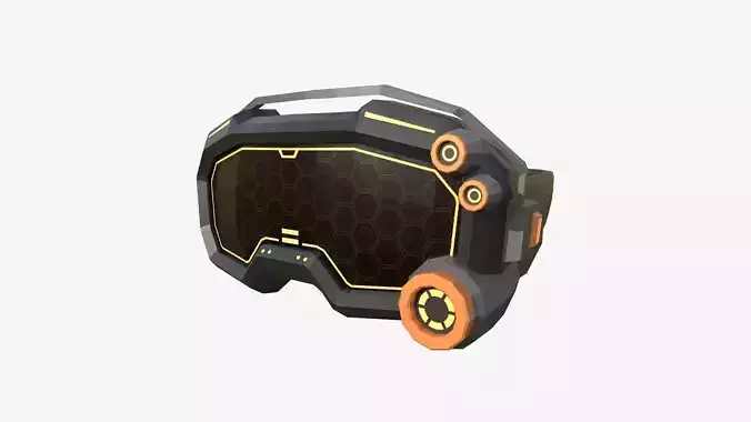 SciFi Glasses Low Poly A01 - Character Design Low-poly 3D model
