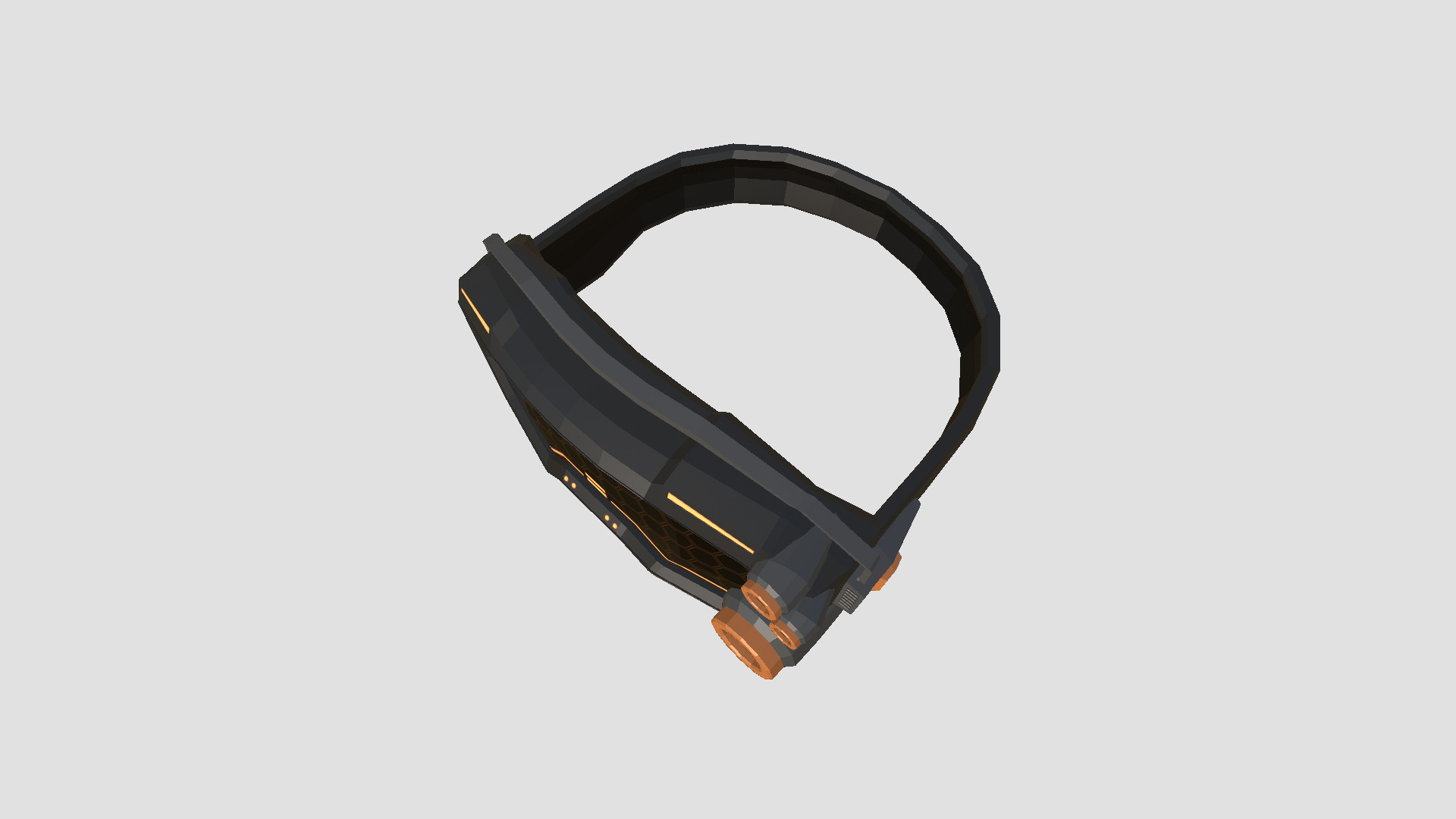 SciFi Glasses Low Poly A01 - Character Design Low-poly 3D model_3