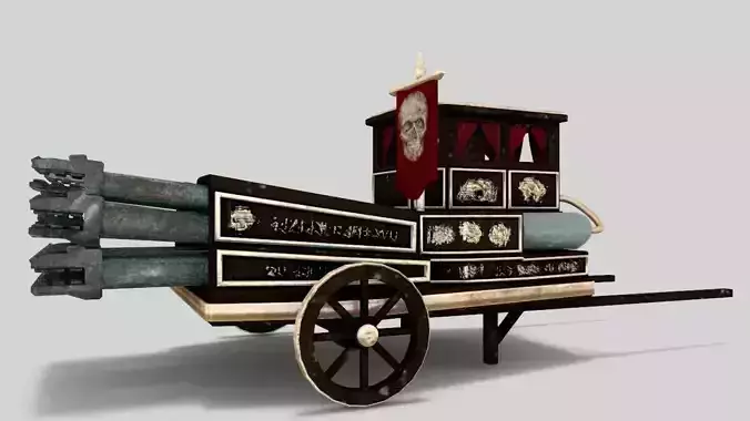 The Necromancer organ Low-poly 3D model