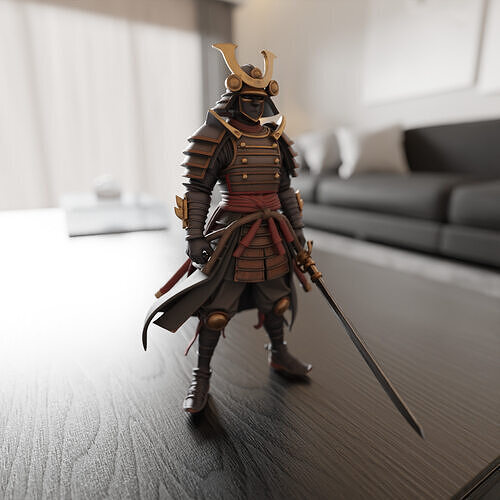 samurai 3D print model