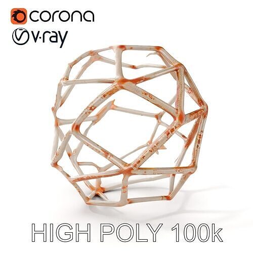 Rustic Geometric Cage Model Pack Low-poly 3D model