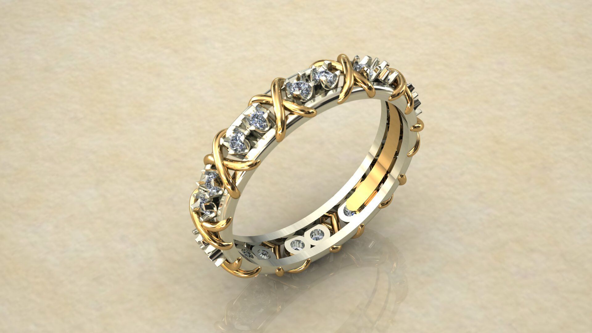 Tiffany ring 3DModel  3D print model_5