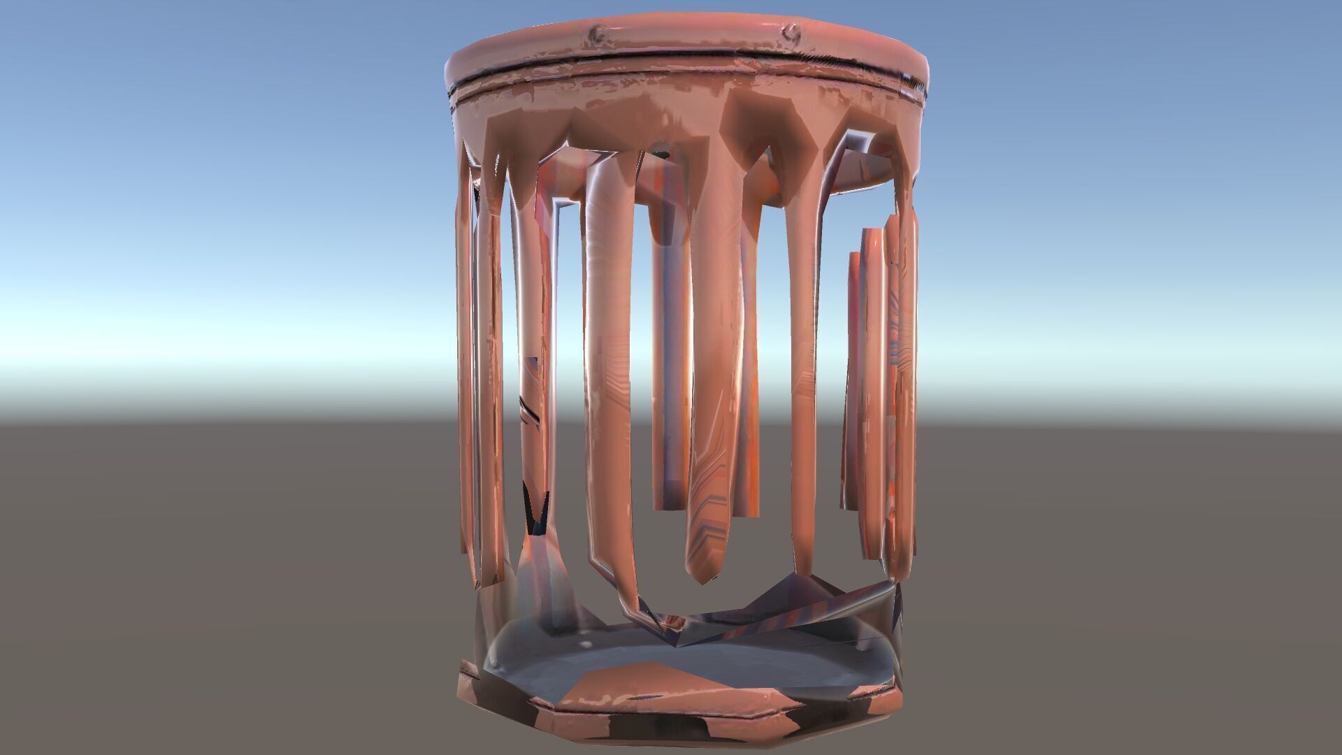 Urban Metal Trash Can Model Pack Low-poly 3D model_34