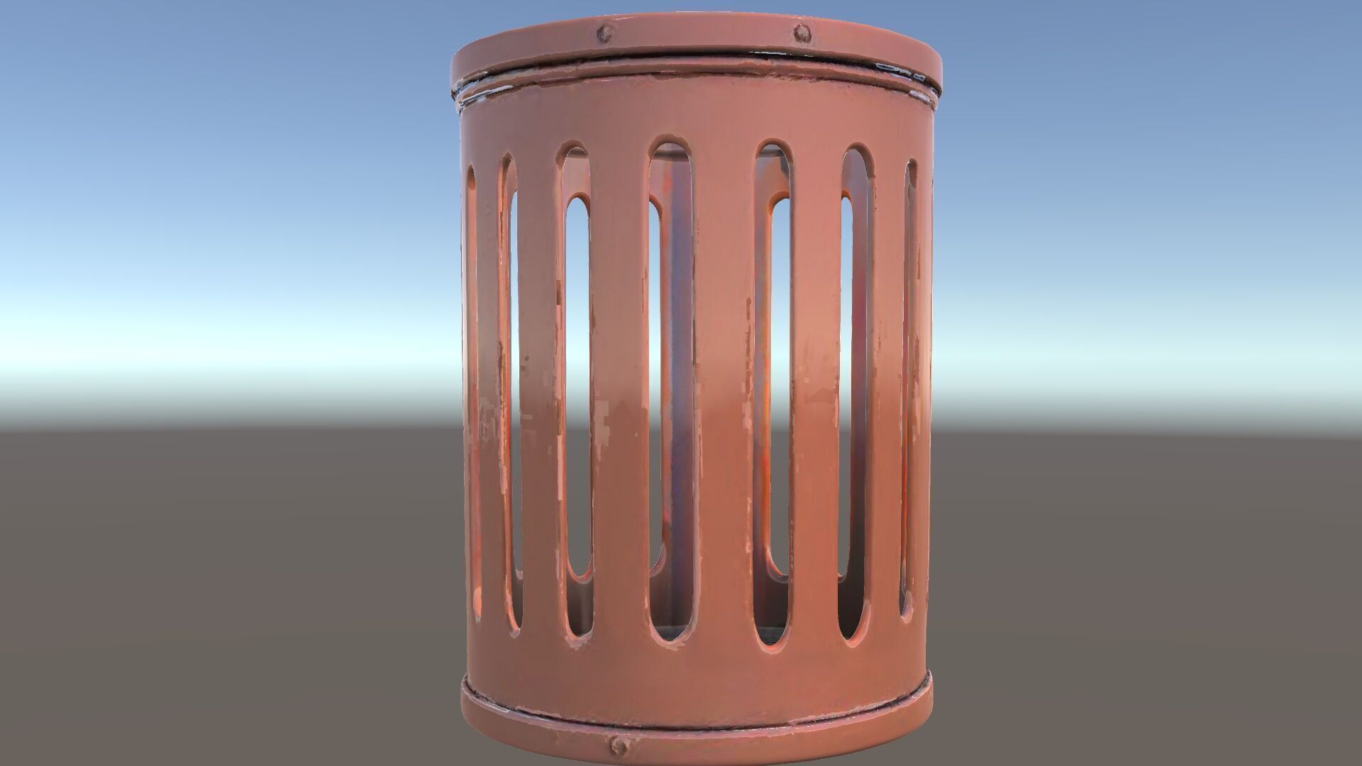 Urban Metal Trash Can Model Pack Low-poly 3D model_3