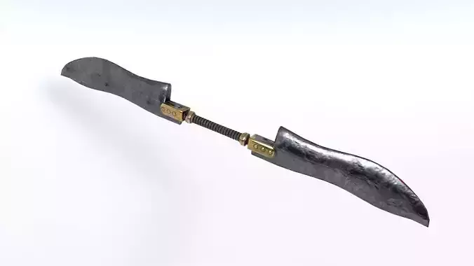 Fantasy double-blade Low-poly 3D model