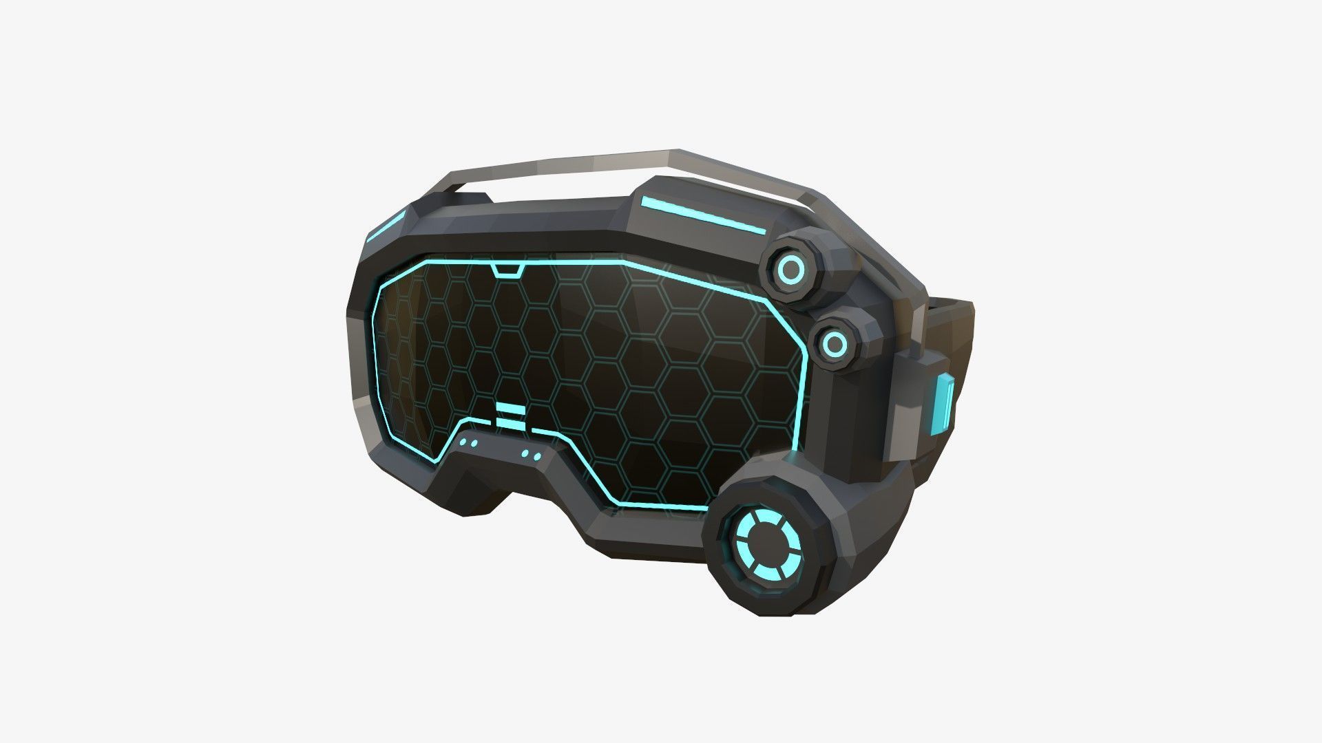 08 SciFi Glasses Low Poly A Collection - Character Design _5