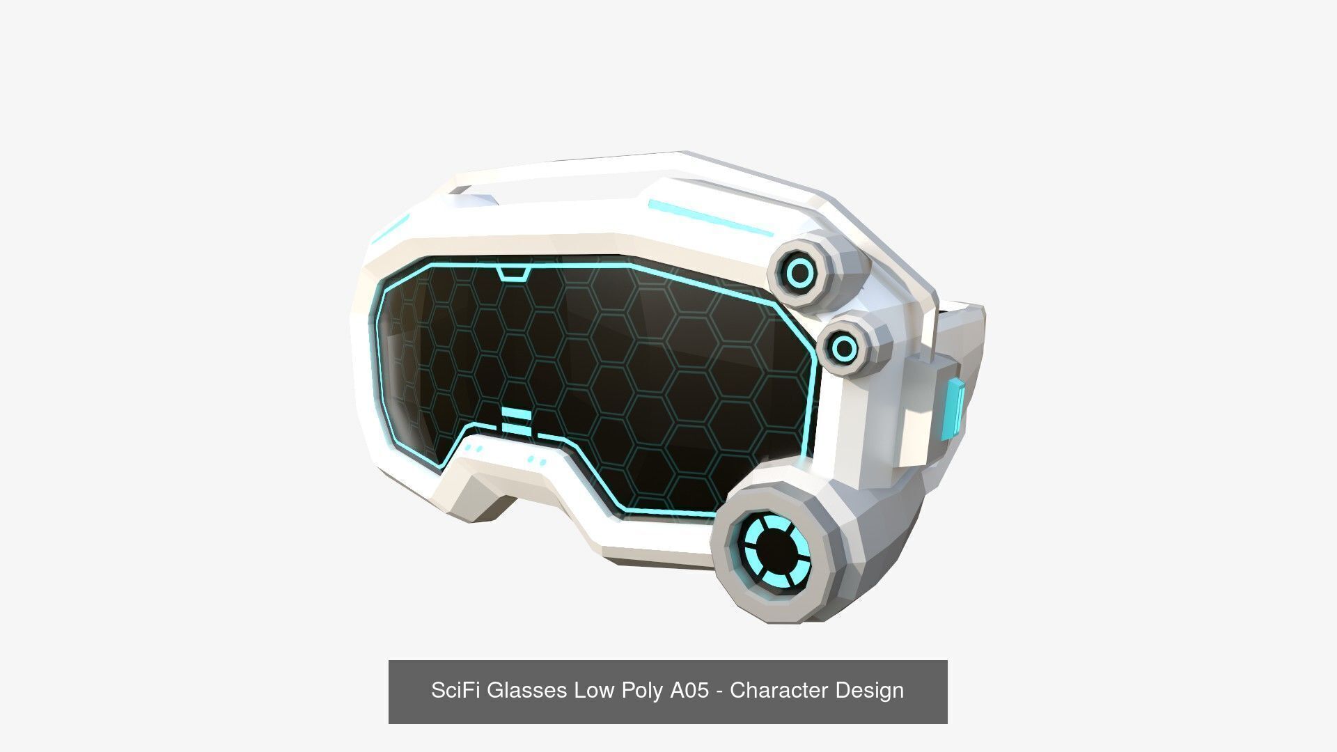 08 SciFi Glasses Low Poly A Collection - Character Design _8