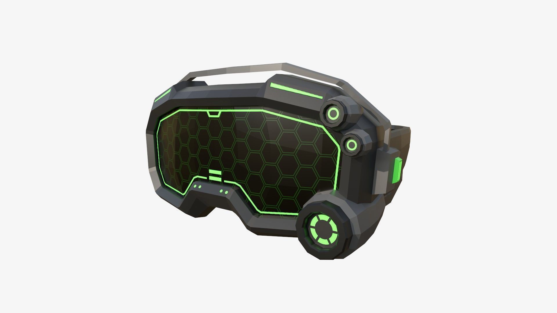 08 SciFi Glasses Low Poly A Collection - Character Design _3