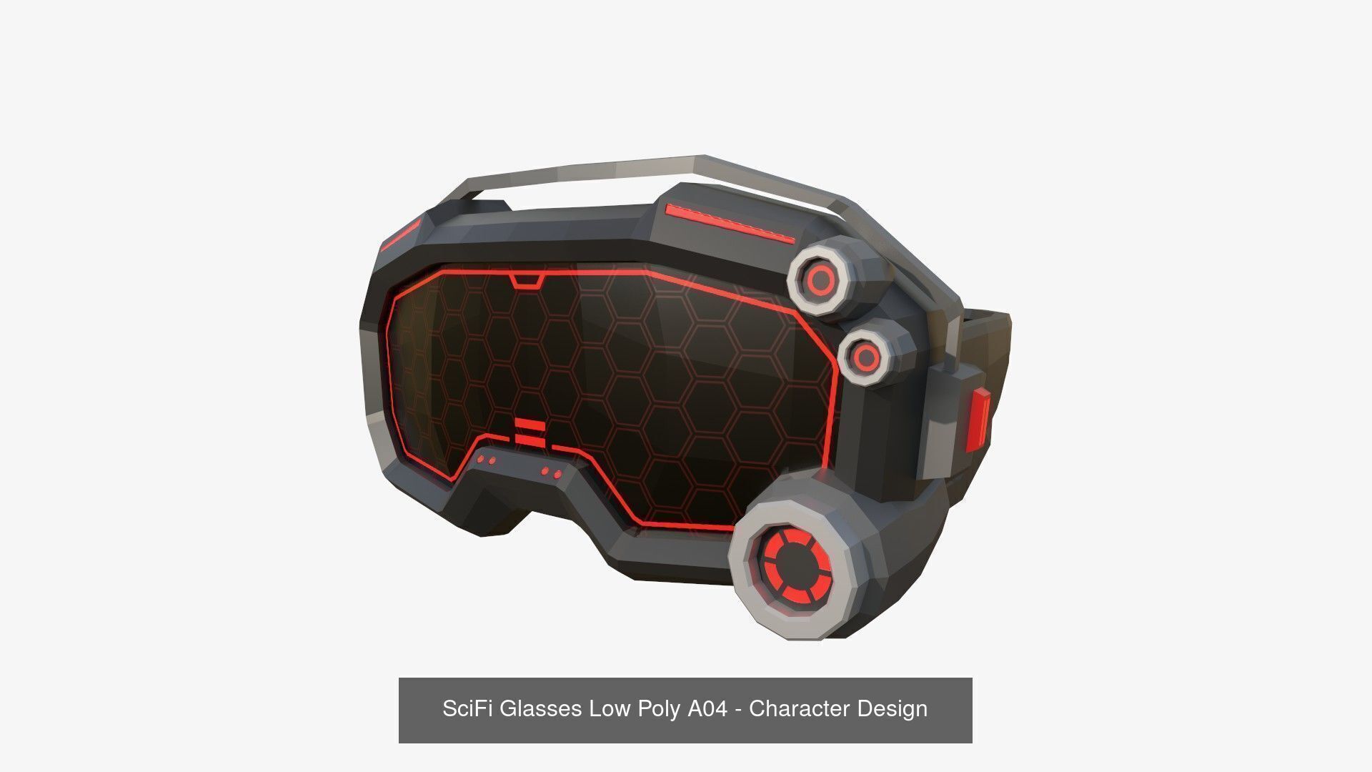 08 SciFi Glasses Low Poly A Collection - Character Design _10