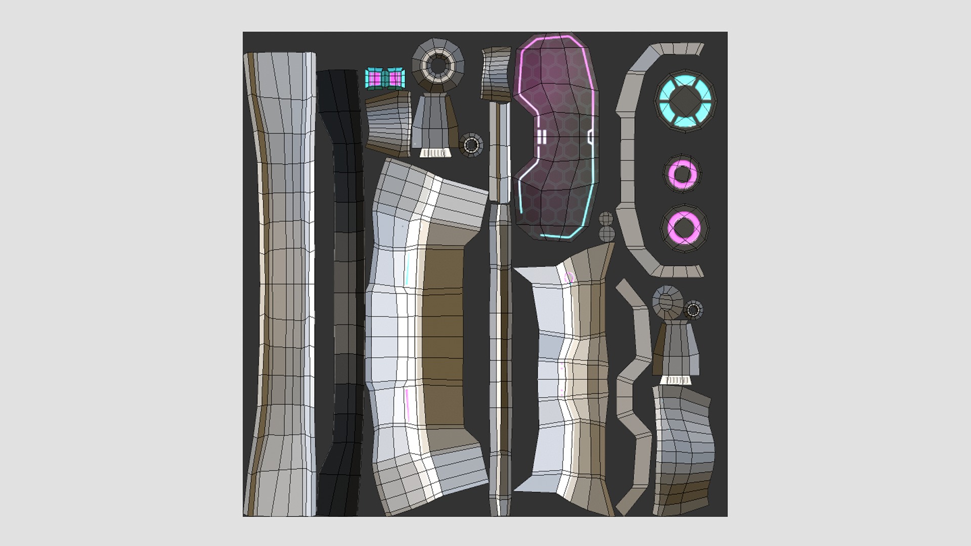 08 SciFi Glasses Low Poly A Collection - Character Design _68