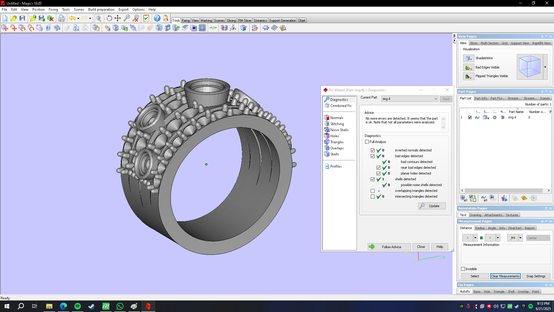 Multi Row Diamond Eternity Band 3D Jewelry Model 3D print model_5