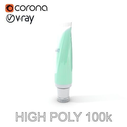 Mint Colored Tube Model Pack for Rendering and Games Low-poly 3D model