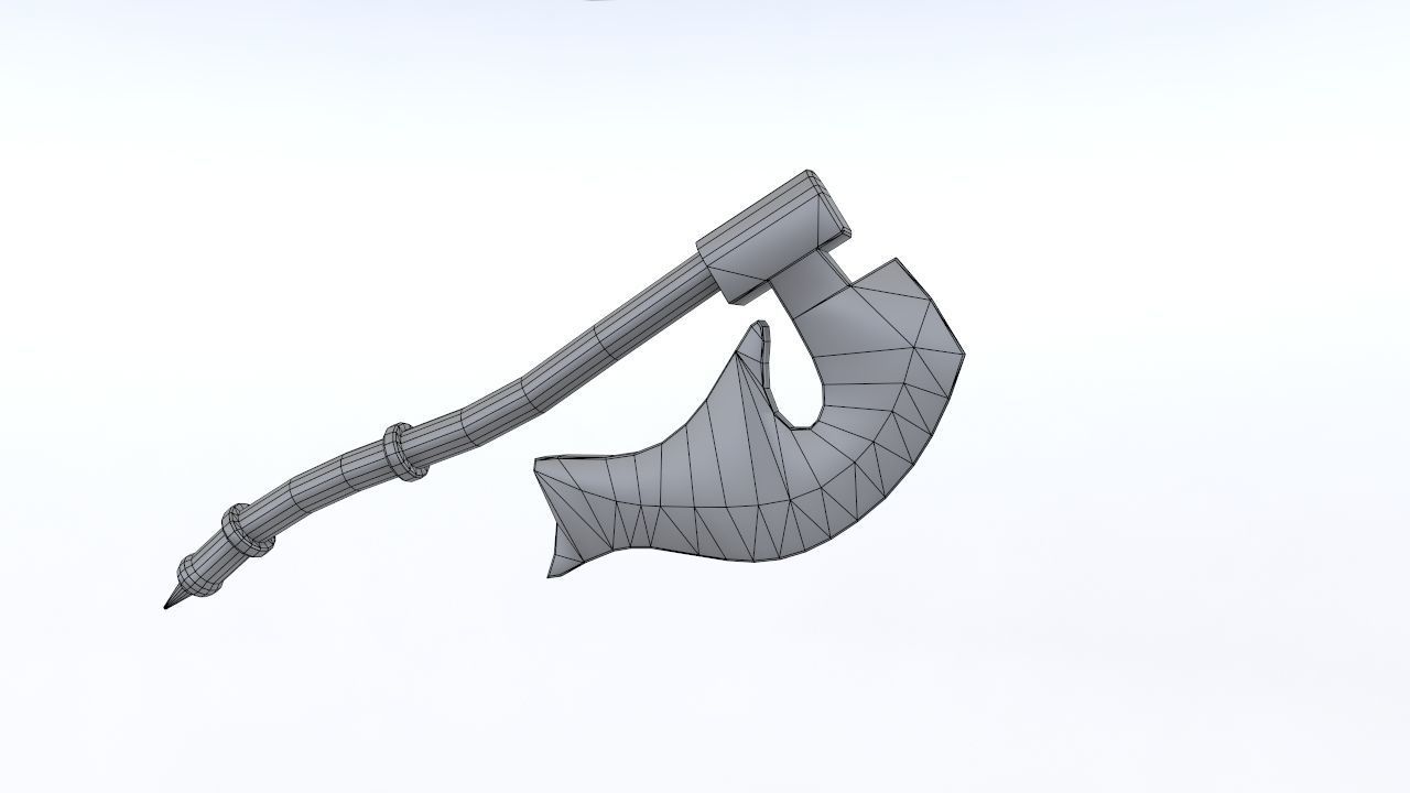 Executor Axe Low-poly 3D model_7