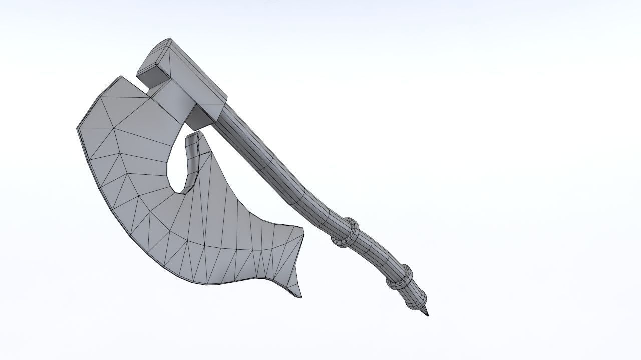 Executor Axe Low-poly 3D model_4