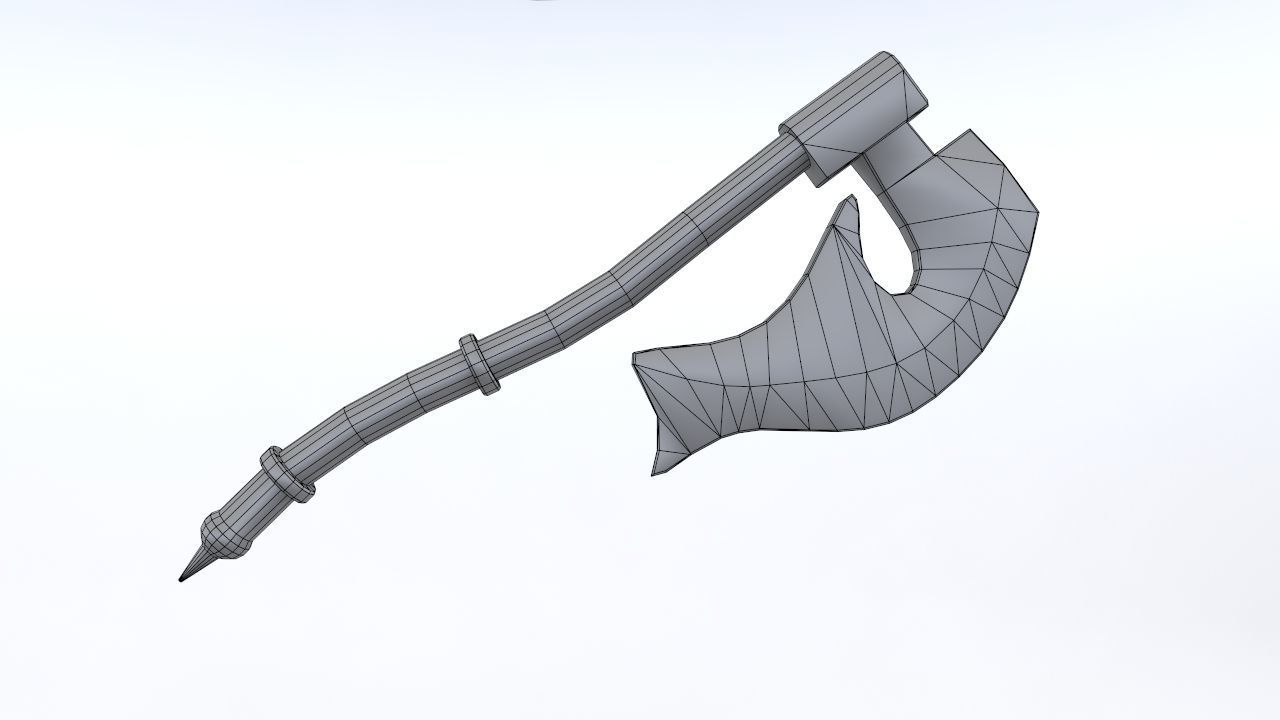 Executor Axe Low-poly 3D model_5