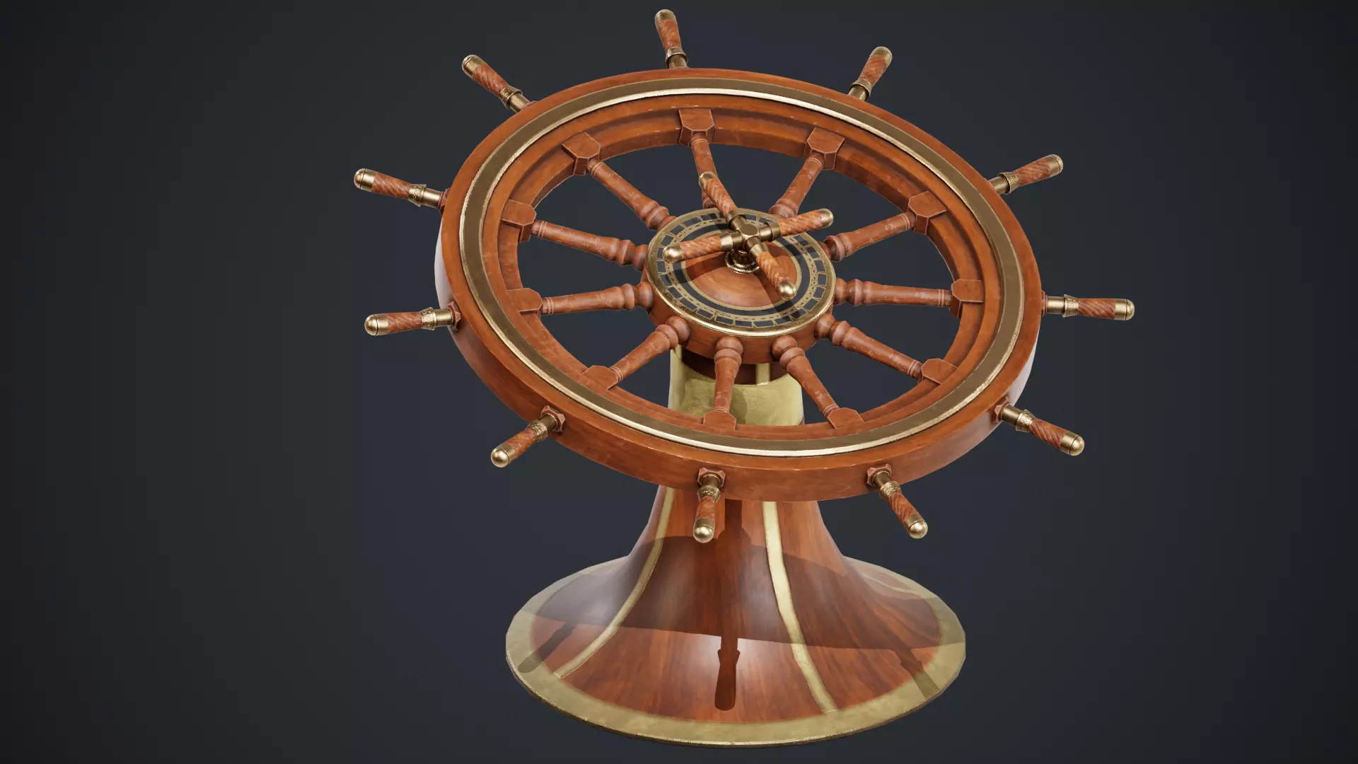 rudder Low-poly 3D model_0