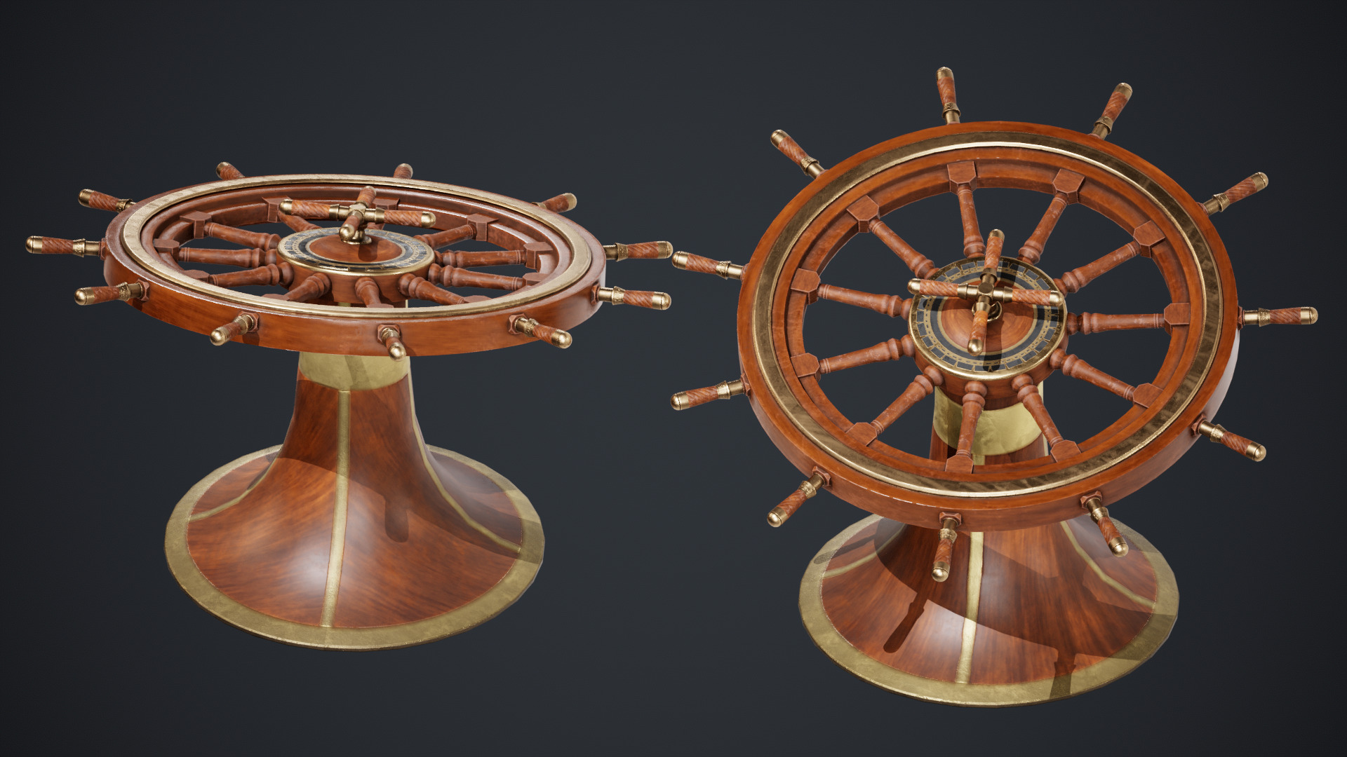 rudder Low-poly 3D model_1