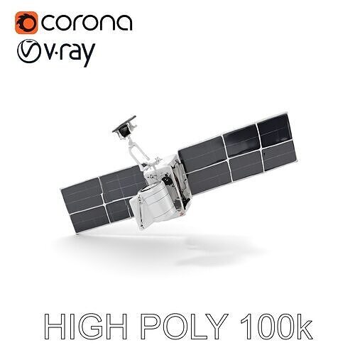Detailed Satellite Model Pack for Games and Production Low-poly 3D model
