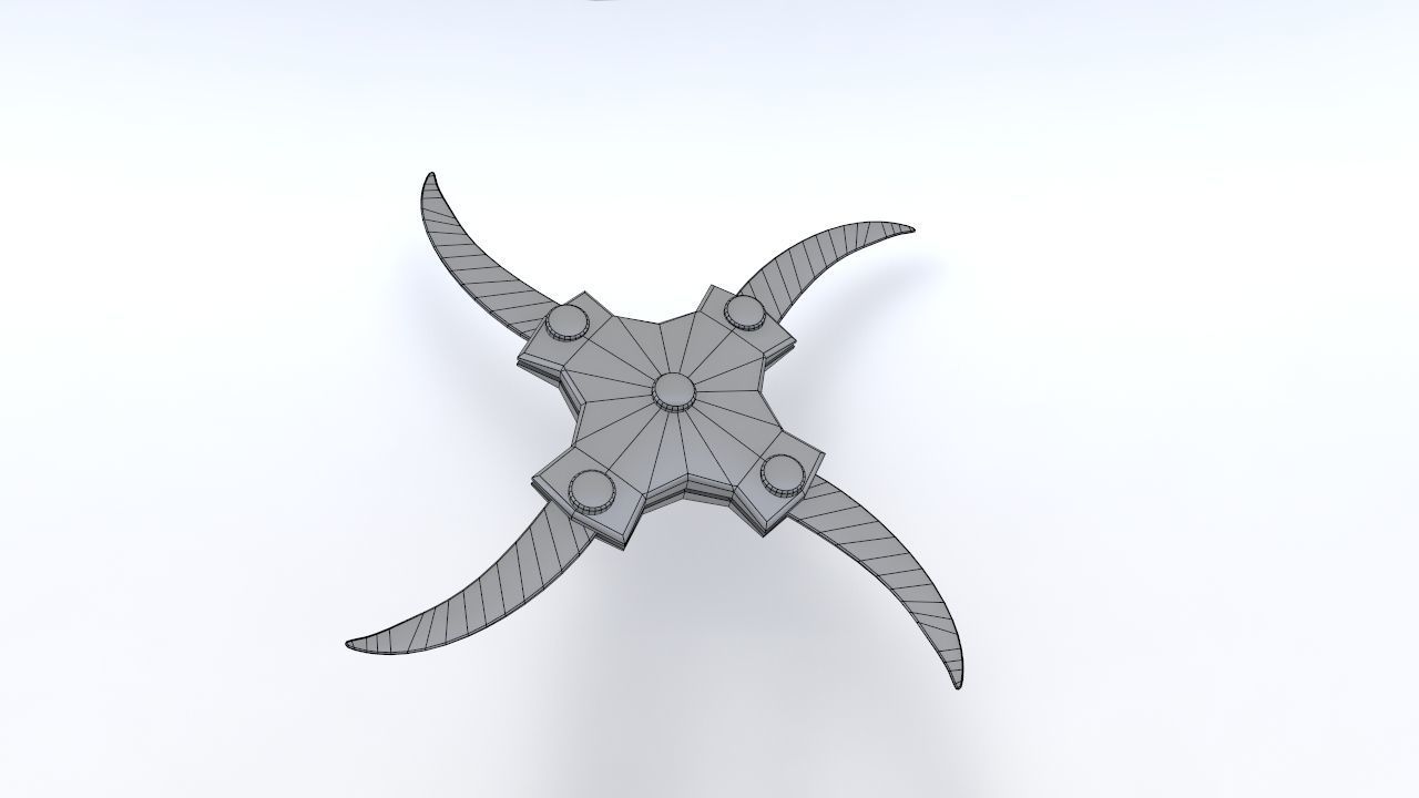 Fantasy Shuriken Low-poly 3D model_5