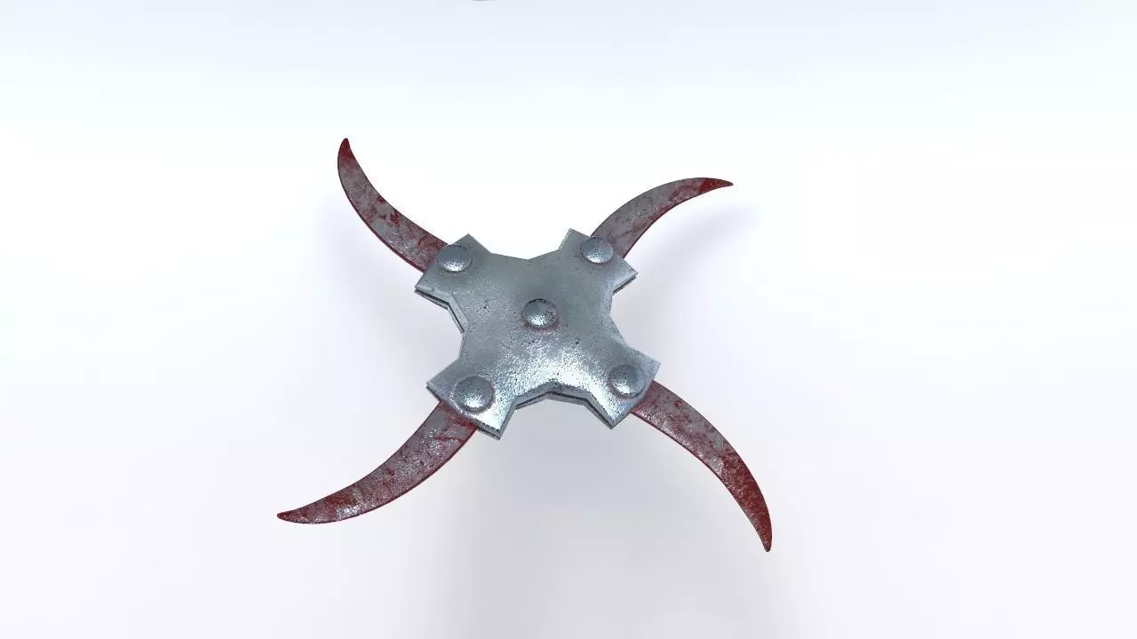 Fantasy Shuriken Low-poly 3D model_0