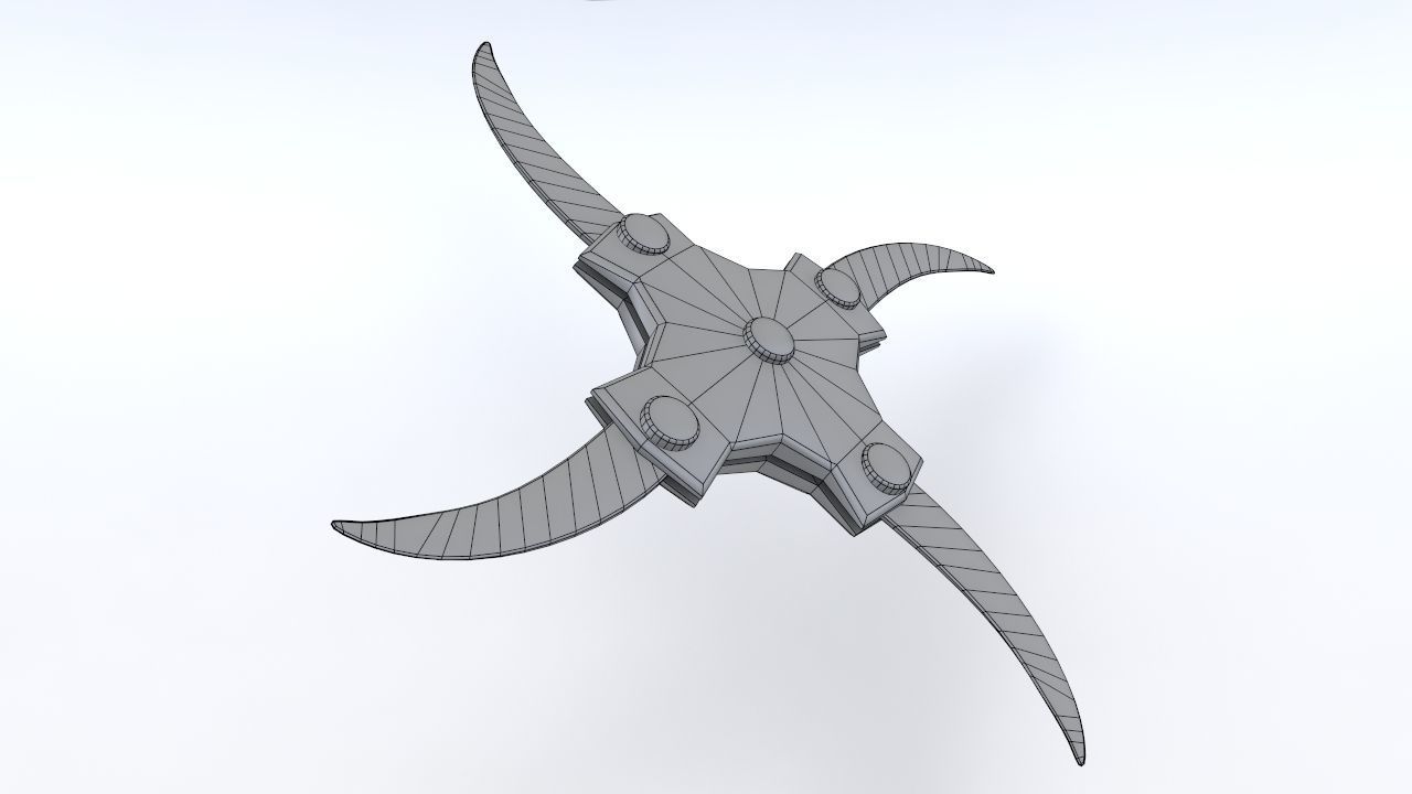 Fantasy Shuriken Low-poly 3D model_6