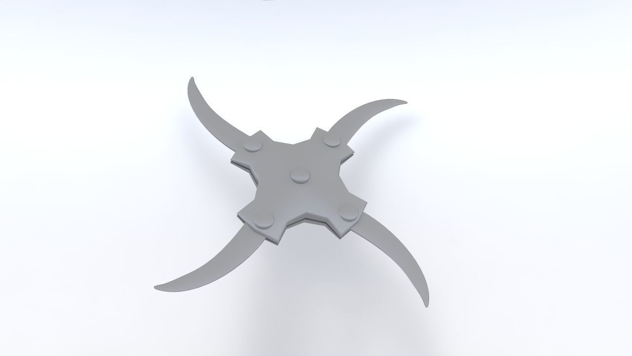 Fantasy Shuriken Low-poly 3D model_9