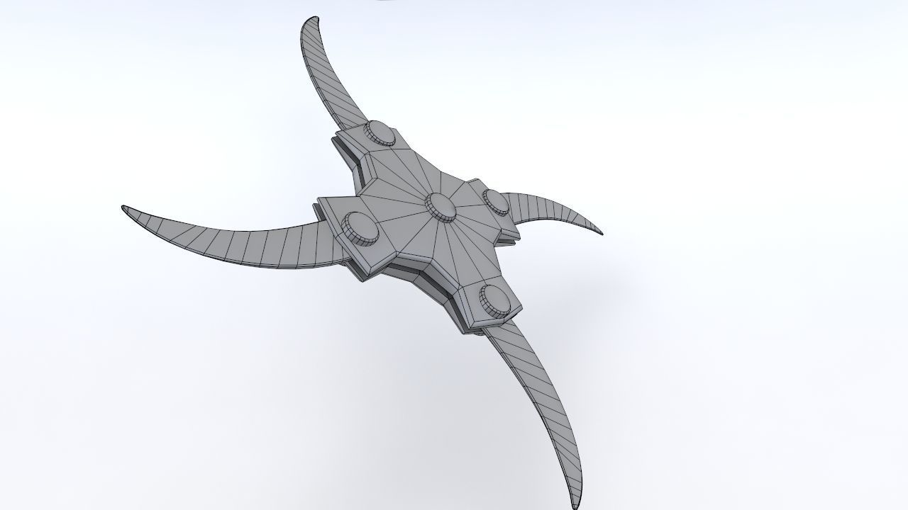 Fantasy Shuriken Low-poly 3D model_11