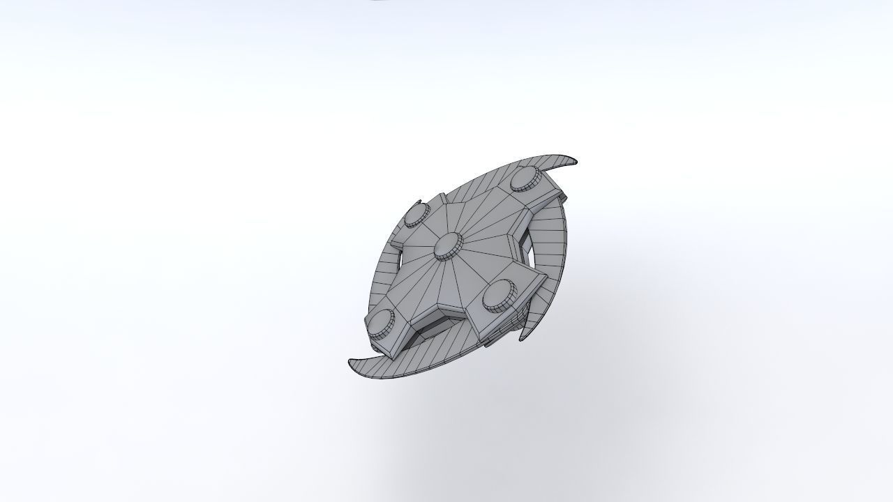 Fantasy Shuriken Low-poly 3D model_10