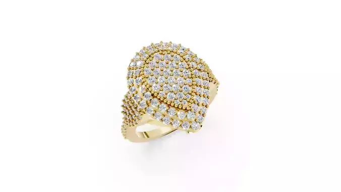 Interlocking Diamond Twisted Link Band 3D Jewelry Model 3D print model