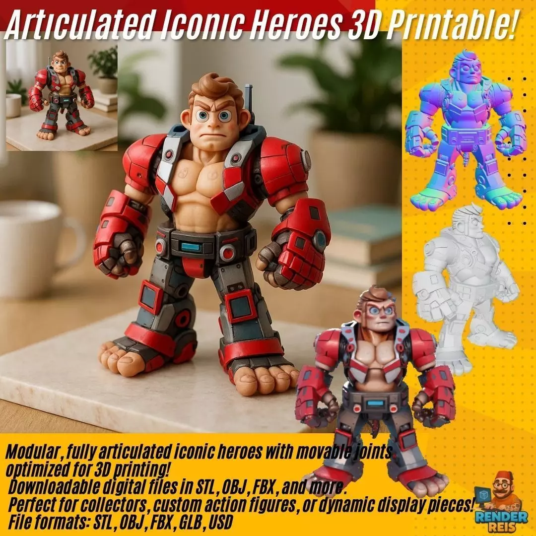 Mecha Armored Powerhouse 3D print model