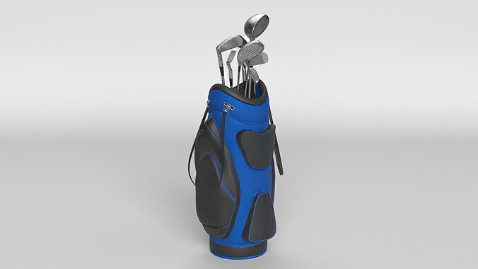 Golf Clubs and Bag 3D model