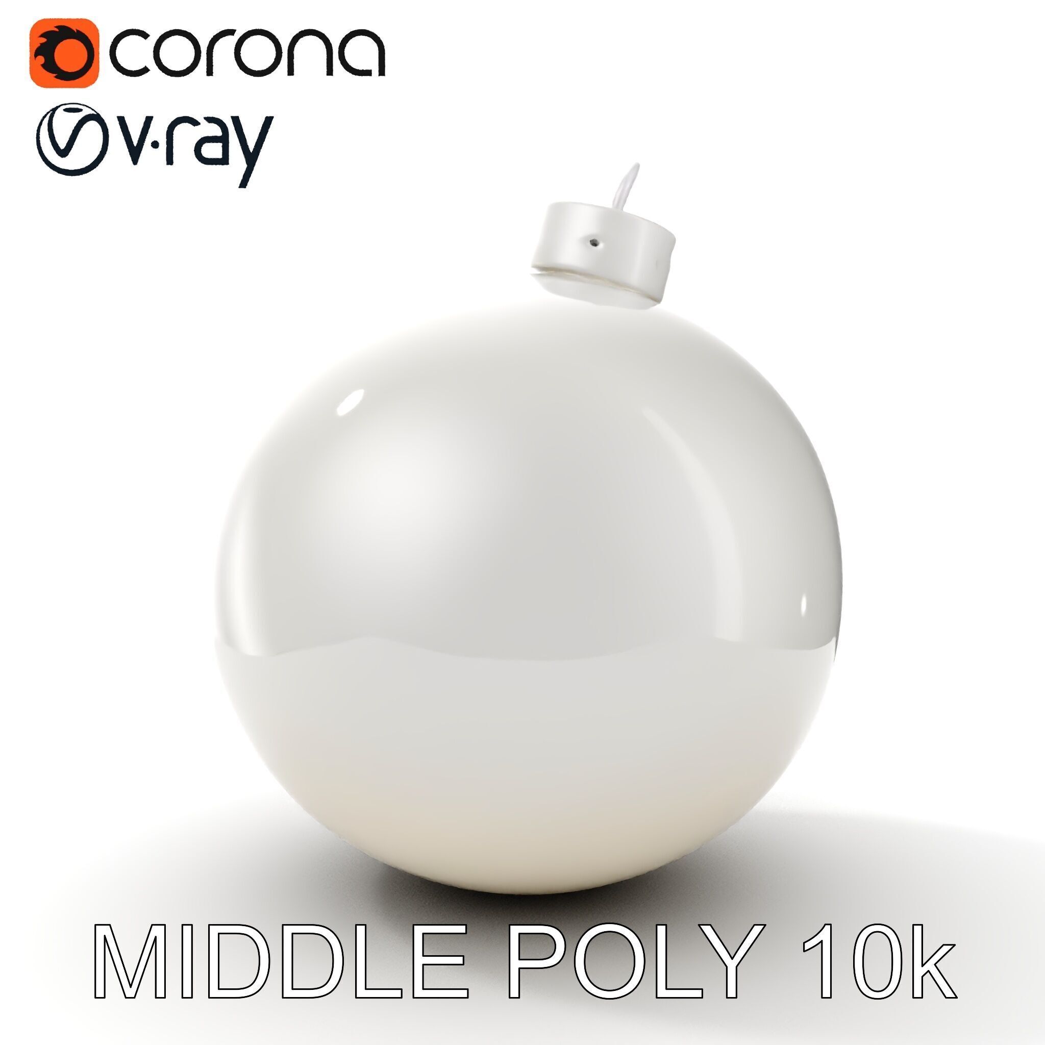 Christmas Ornament Sphere Model Pack Low-poly 3D model_16
