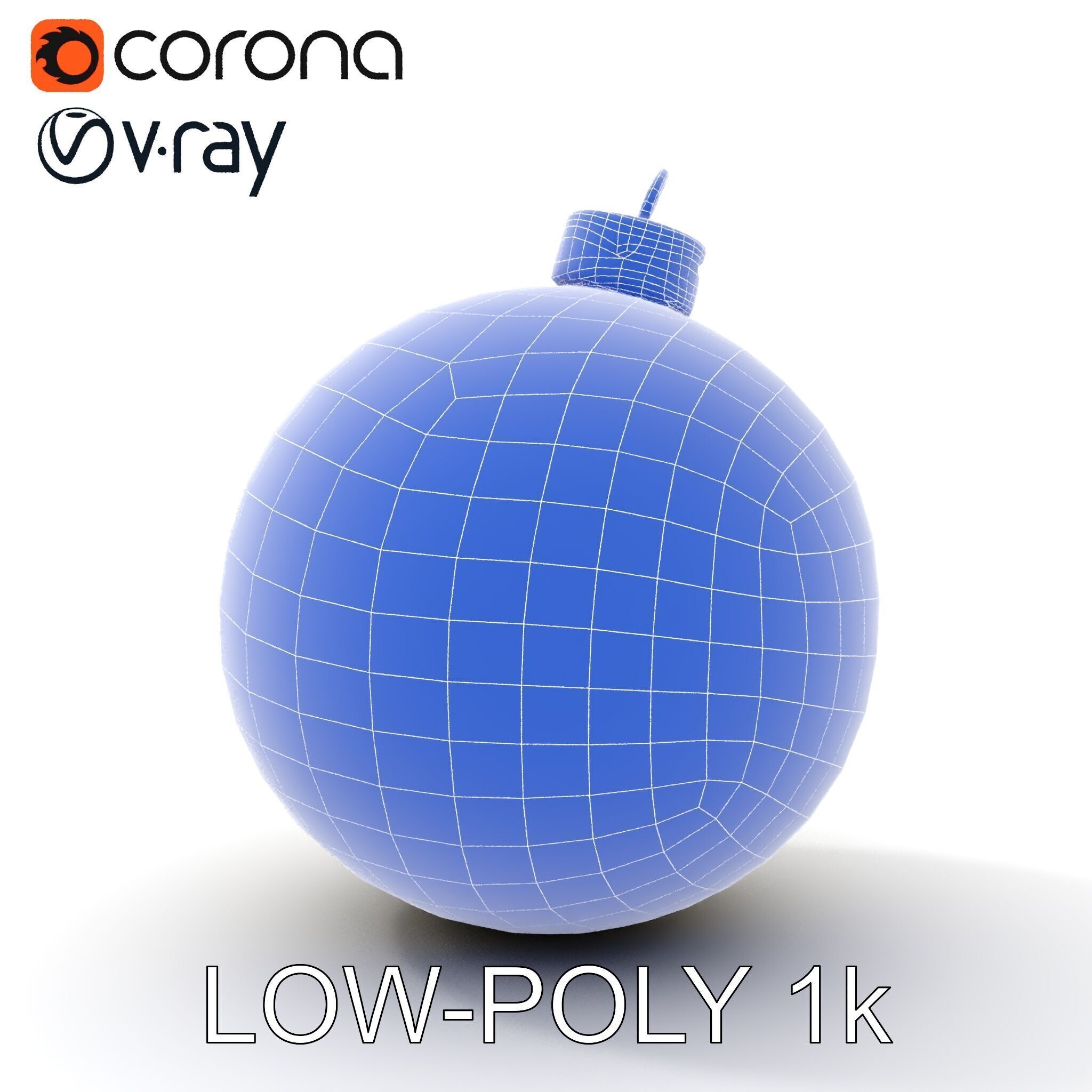 Christmas Ornament Sphere Model Pack Low-poly 3D model_17